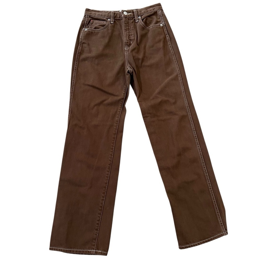 Sunday Best Aritzia Women’s Brown High Rise Straight Leg Jeans Sz 2 NWOT